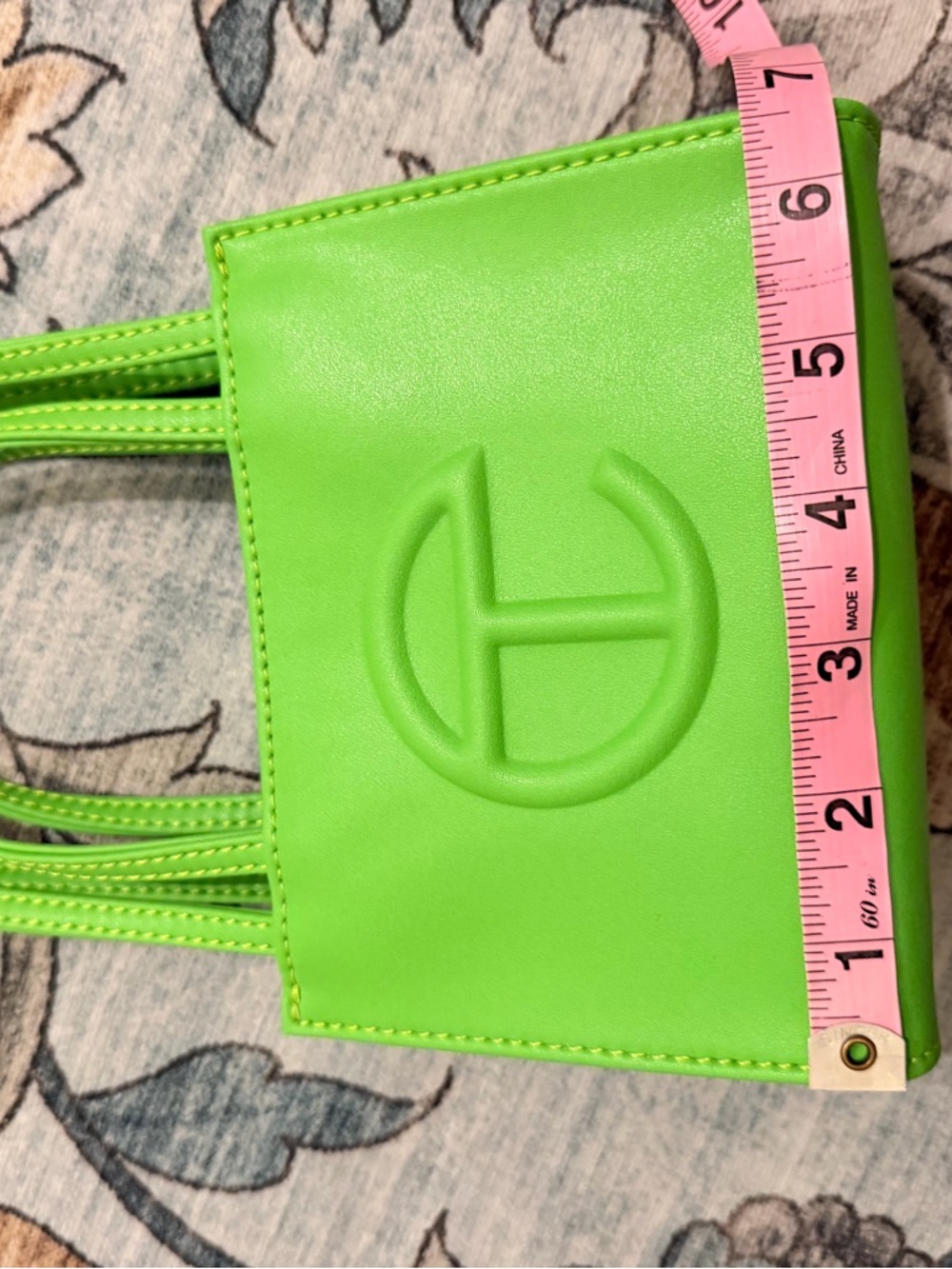 NEW! Mini Telfar Highlighter Green Tote Crossbody Bag - Picture 4 of 6